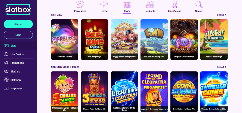 Slotbox app